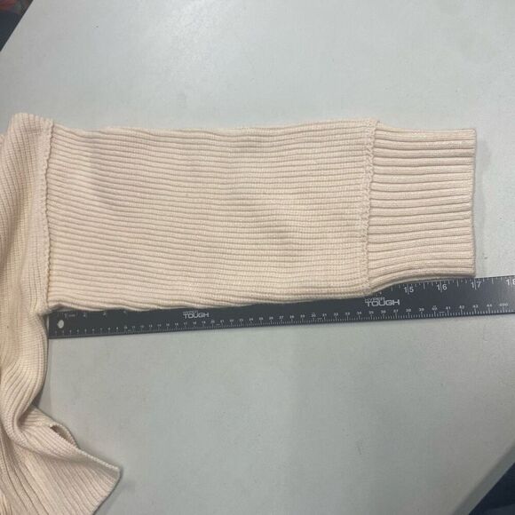 LILLUSORY Women’s Soft Knit Oversized Short Button Down Sweater Cardigan XL TAN - Picture 13 of 14